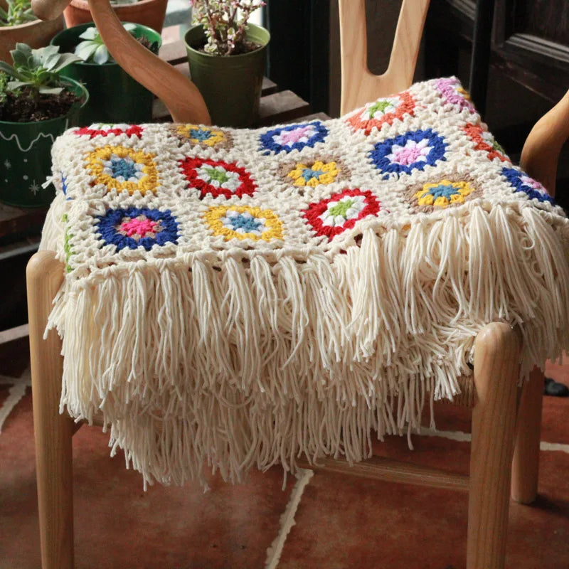 manta crochet decoração sofá popbox