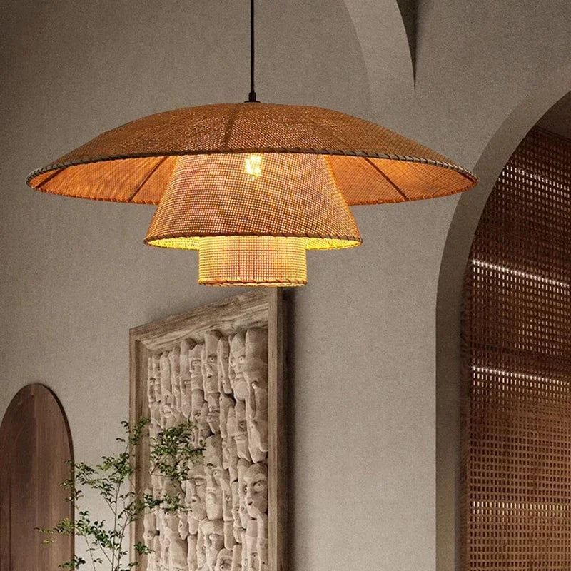 luminária rattan popbox