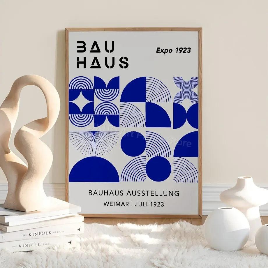 Poster Blue Bauhaus – Popbox Home Design