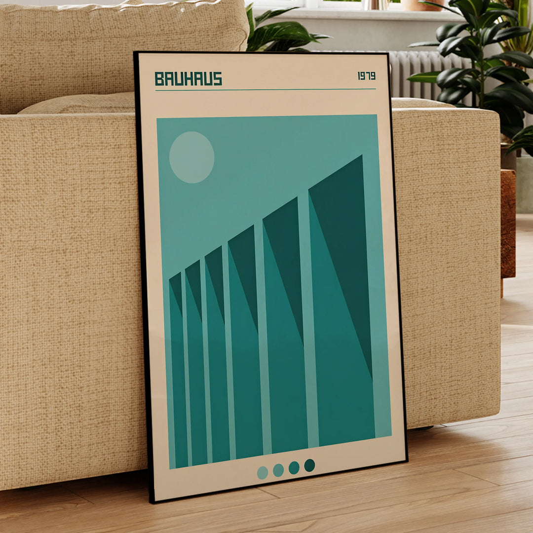 Poster Bauhaus Light Blue