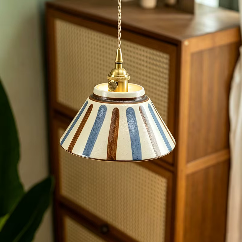 Luminária Pendente Retrô Cerâmica