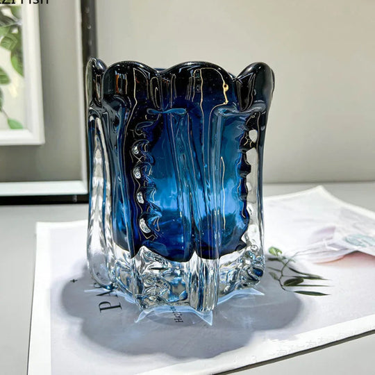vaso centro de mesa em murano moderno