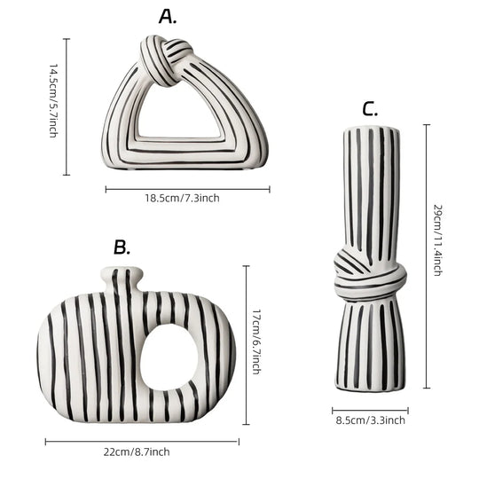 Vaso Decorativo Zebrado