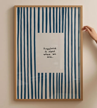 Poster Listrado Happiness
