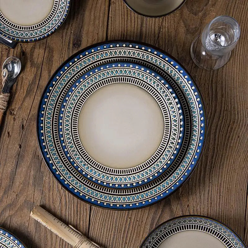 prato dining western; prato cerâmica; louça de cerâmica; prato raso; prato de sopa; prato sobremesa; louça artesanal; mesa elegante