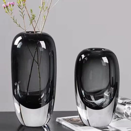 vaso de vidro centro de mesa moderno