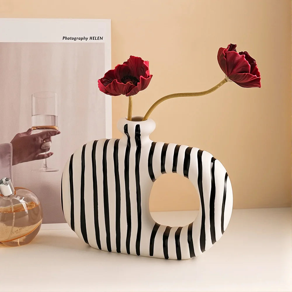 Vaso Decorativo Zebrado