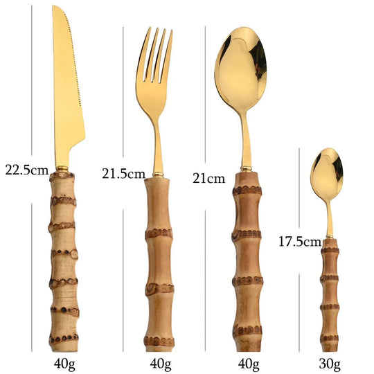 Faqueiro Bambu 24 peças