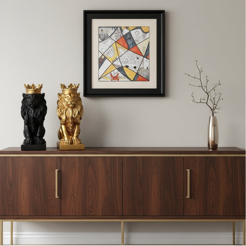 leão decorativo estatueta popbox