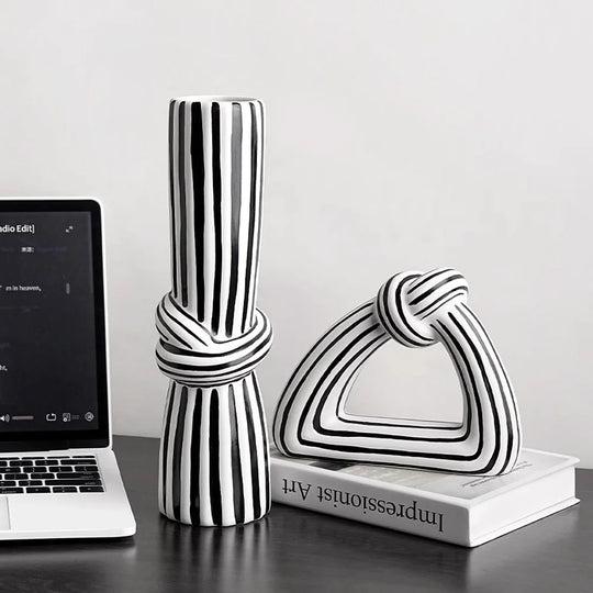 Vaso Decorativo Zebrado