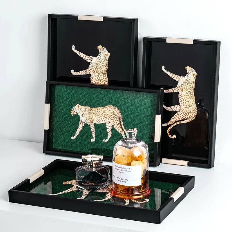 BANDEJA DECORATIVA LEOPARDO