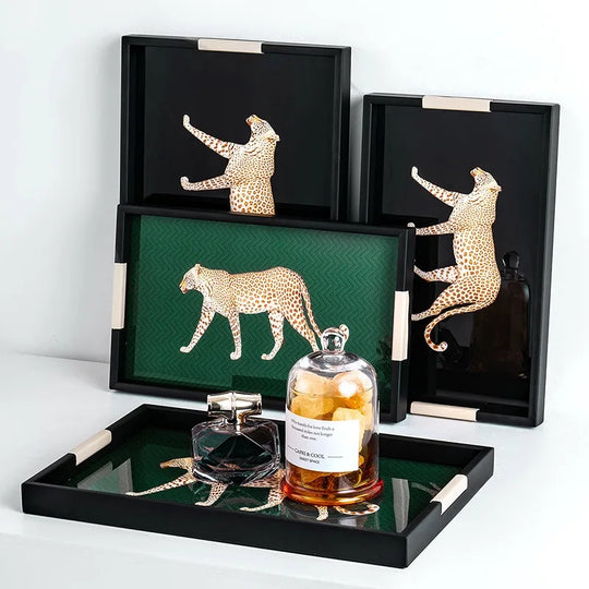 BANDEJA DECORATIVA LEOPARDO