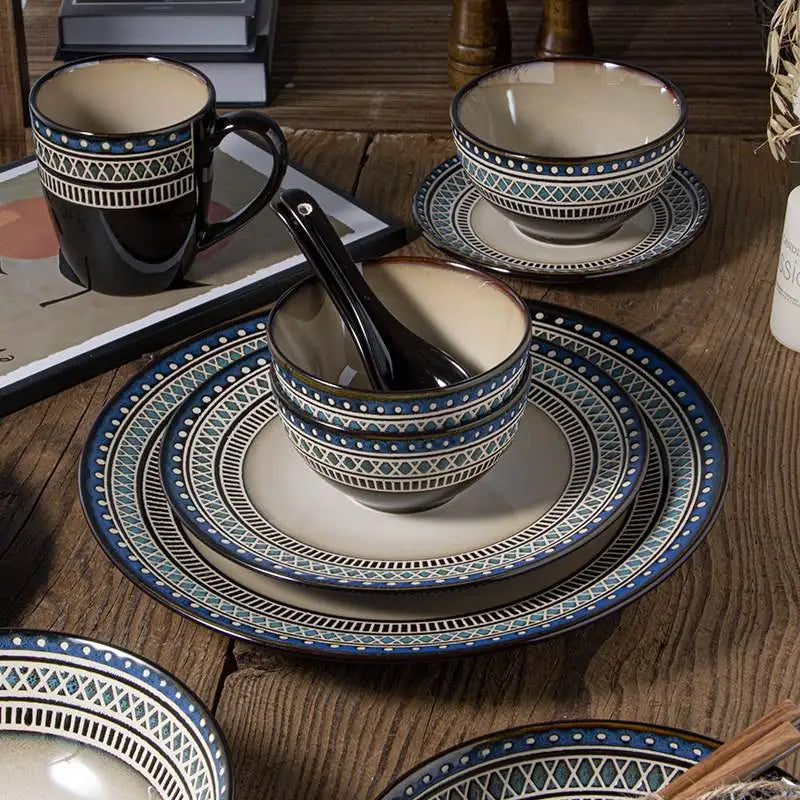 prato dining western; prato cerâmica; louça de cerâmica; prato raso; prato de sopa; prato sobremesa; louça artesanal; mesa elegante