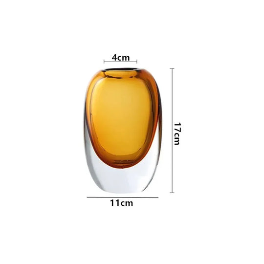 vaso de vidro centro de mesa moderno