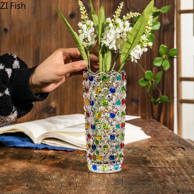 Vaso de Vidro Colorido - Centro de mesa