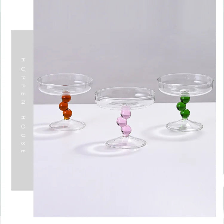taça de vidro colorido