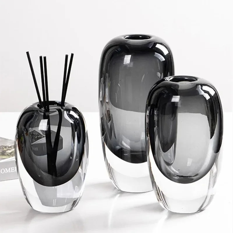 vaso de vidro centro de mesa moderno