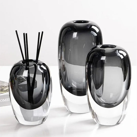 vaso de vidro centro de mesa moderno