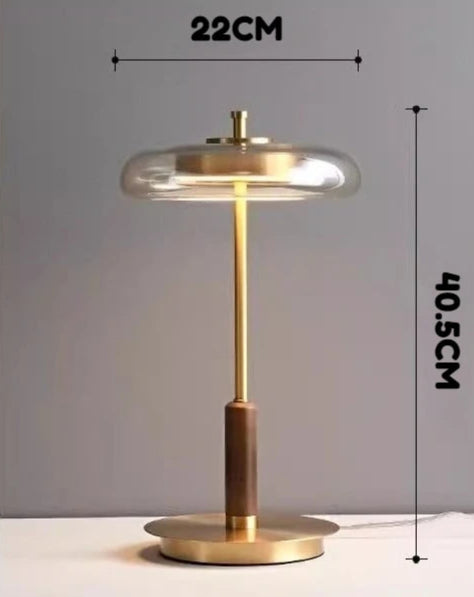 luminária de mesa moderna madeira led - popbox