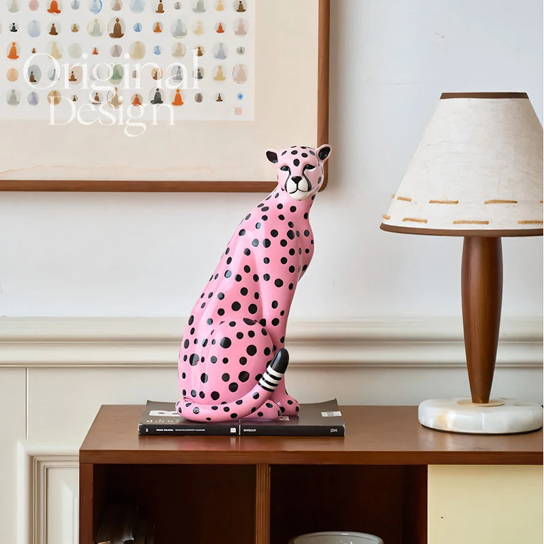 leopardo rosa decoração