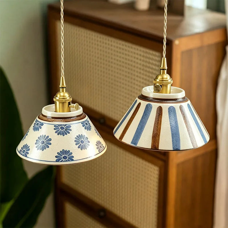 luminária pendente vintage cerâmica - popbox