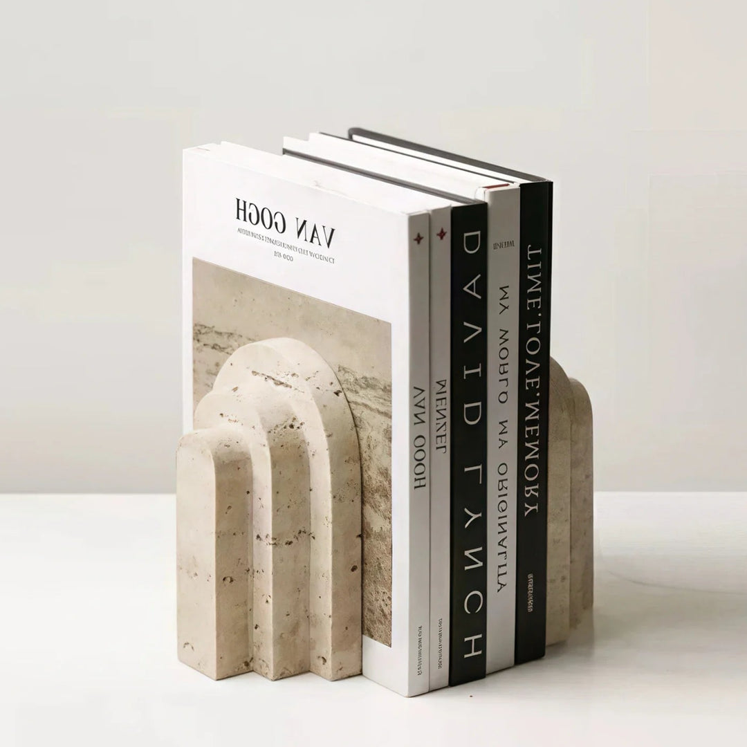 porta livros travertino