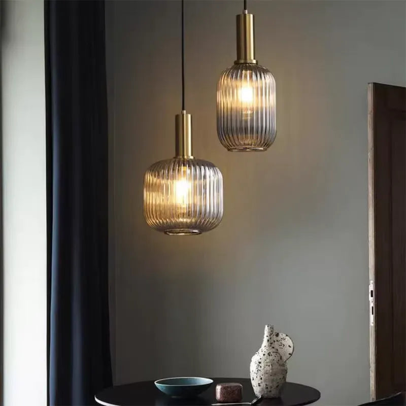 Luminária Pendente de Vidro Retrô