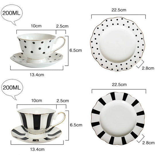 Conjunto de Chá P&B Cerâmica - Popbox Home Design