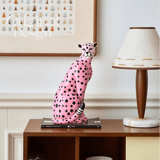 Estatueta Decorativa Leopardo Rosa - Popbox Home Design