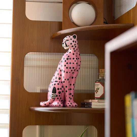 Estatueta Decorativa Leopardo Rosa - Popbox Home Design