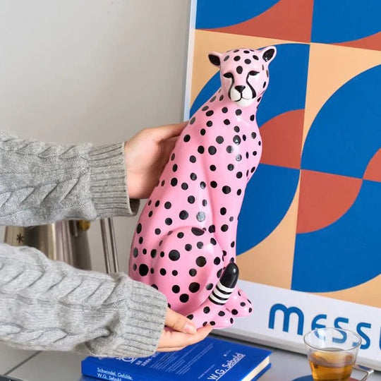 Estatueta Decorativa Leopardo Rosa - Popbox Home Design
