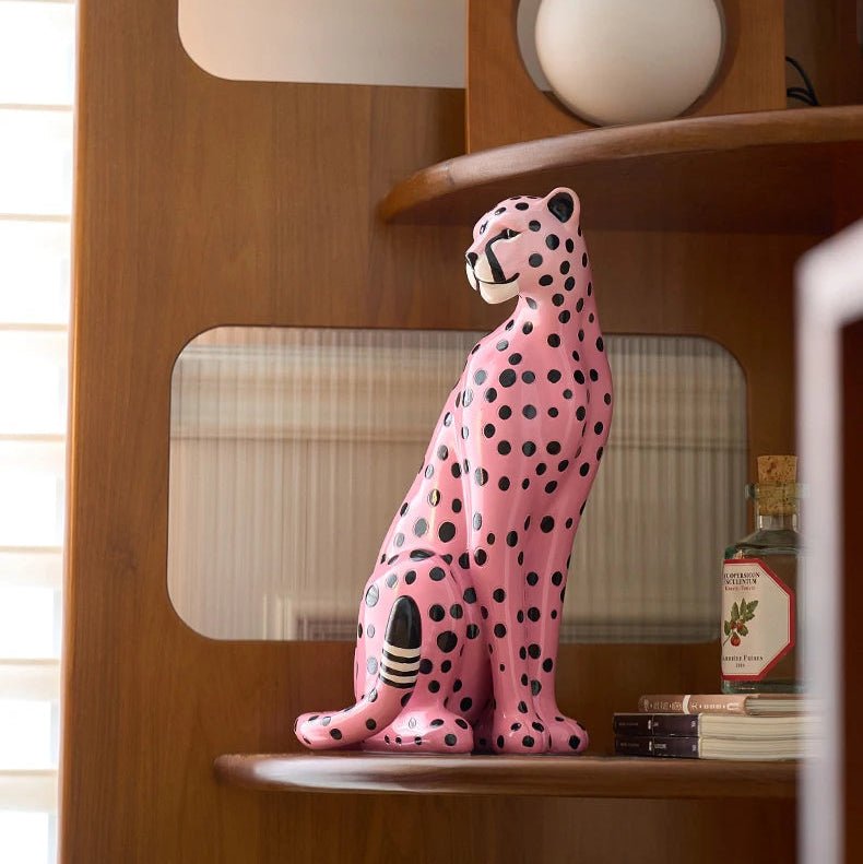 Estatueta Decorativa Leopardo Rosa - Popbox Home Design
