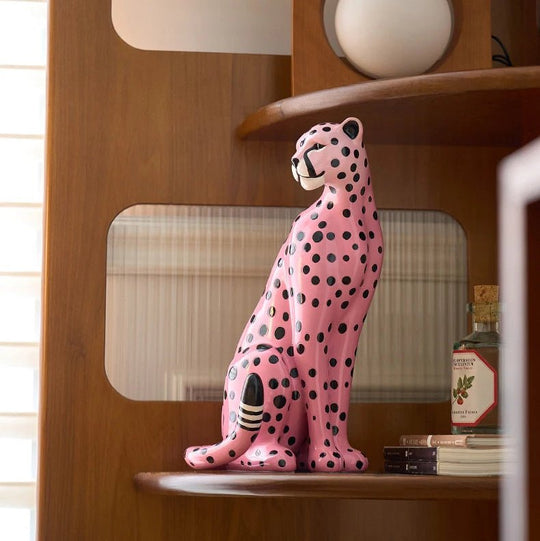 Estatueta Decorativa Leopardo Rosa - Popbox Home Design