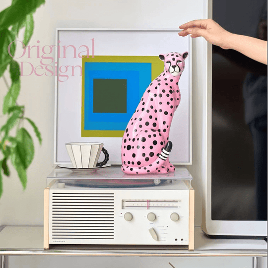 Estatueta Decorativa Leopardo Rosa - Popbox Home Design
