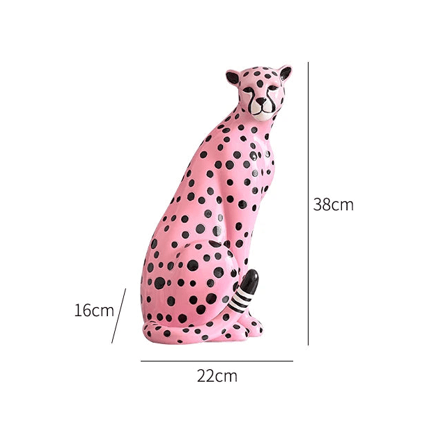 Estatueta Decorativa Leopardo Rosa - Popbox Home Design