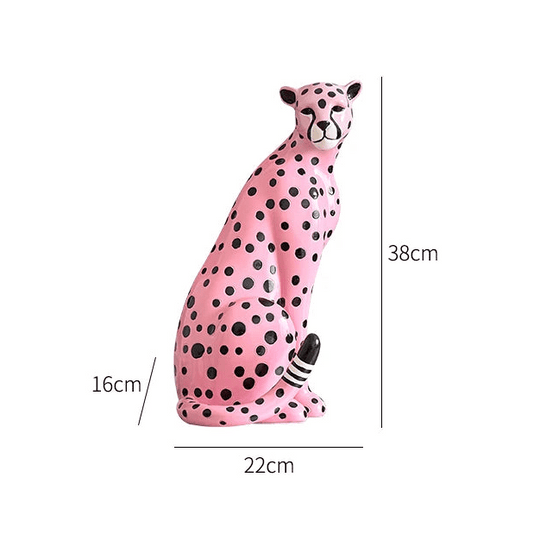 Estatueta Decorativa Leopardo Rosa - Popbox Home Design