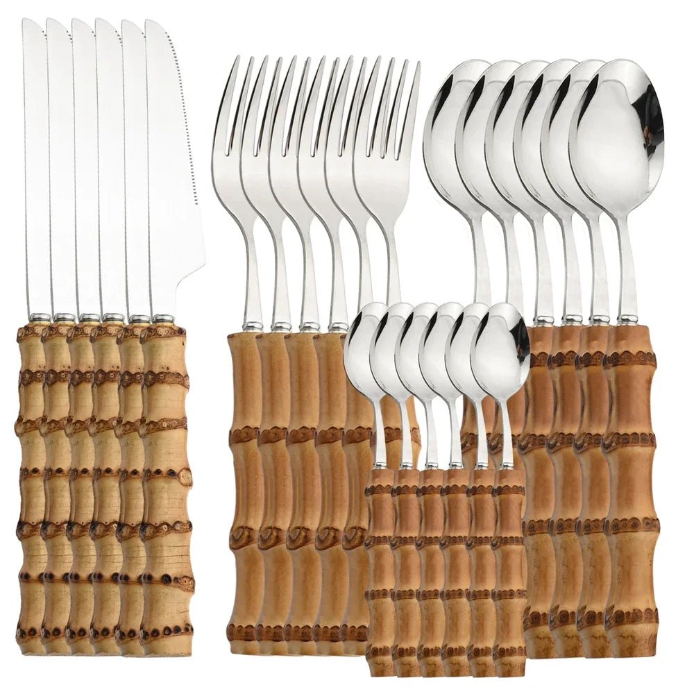 Faqueiro Bambu 24 peças - Popbox Home Design