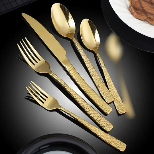 Jogo de Talheres Inox Martelado - Popbox Home Design
