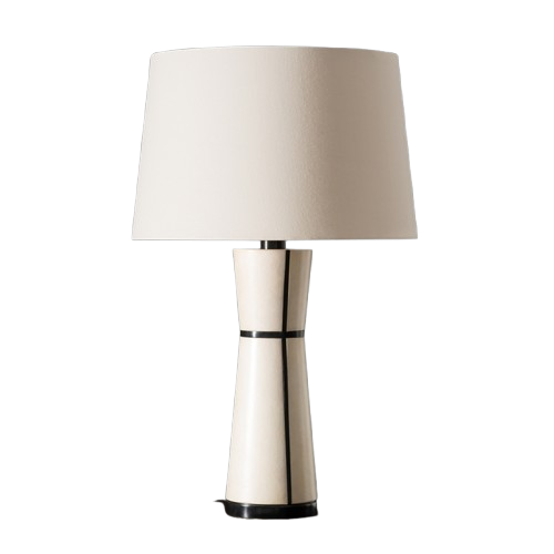 Abajur de Luxo White Leather
