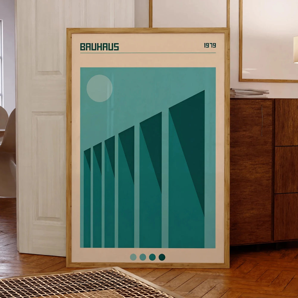 Poster Bauhaus Light Blue - Popbox Home Design