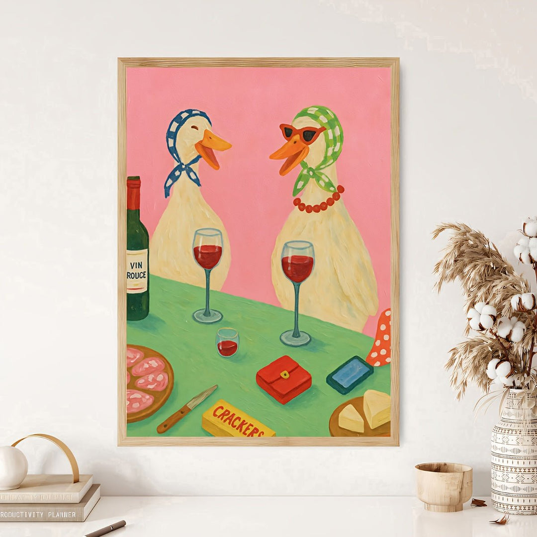 Poster Duck Wine - Popbox Home Design