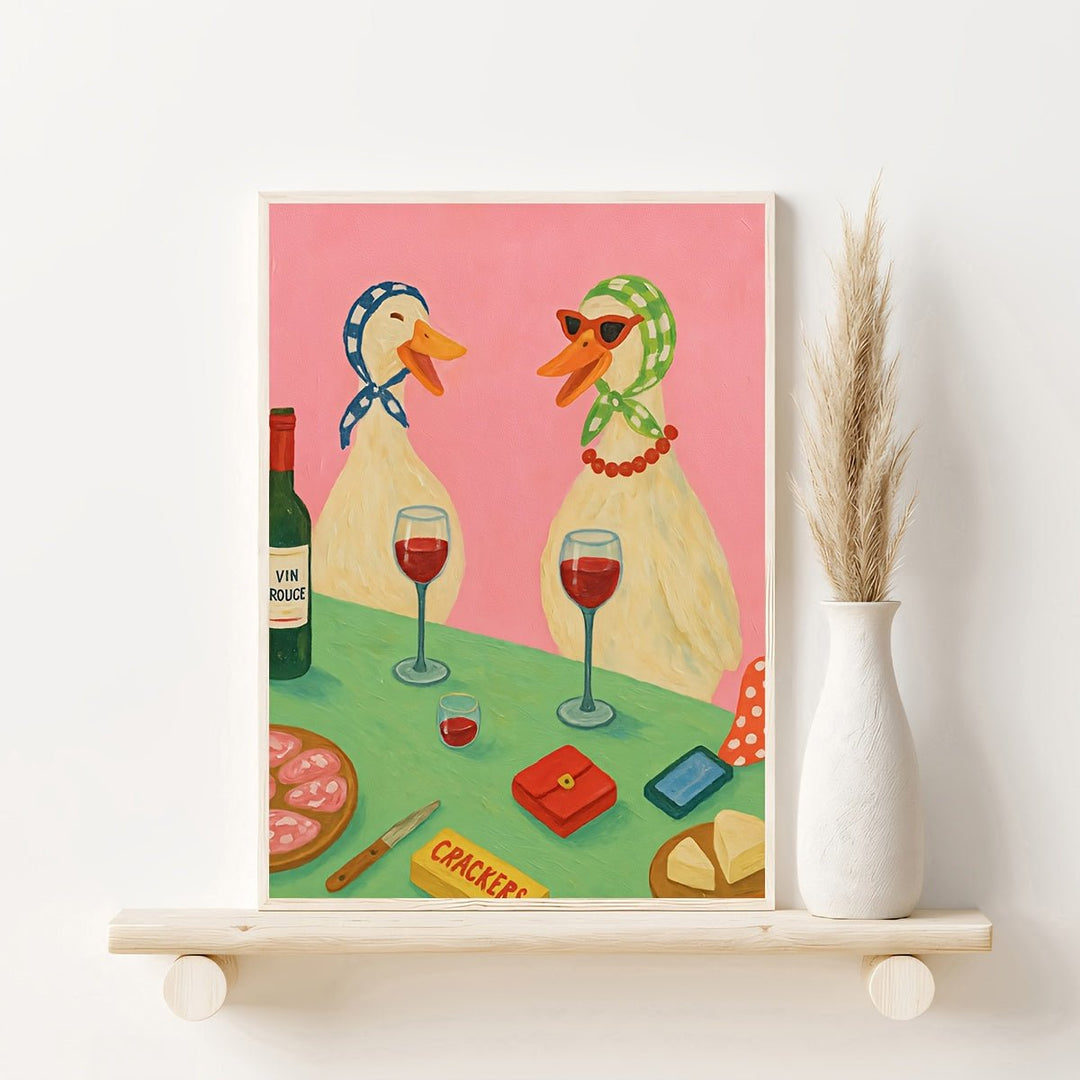 Poster Duck Wine - Popbox Home Design