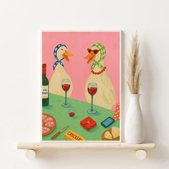 Poster Duck Wine - Popbox Home Design