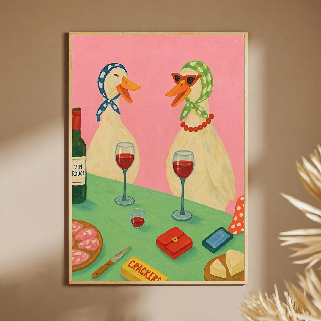Poster Duck Wine - Popbox Home Design