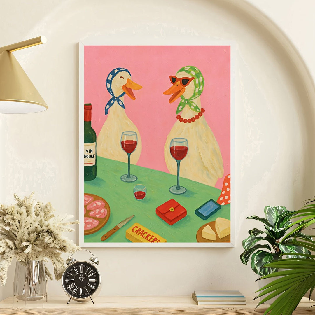 Poster Duck Wine - Popbox Home Design