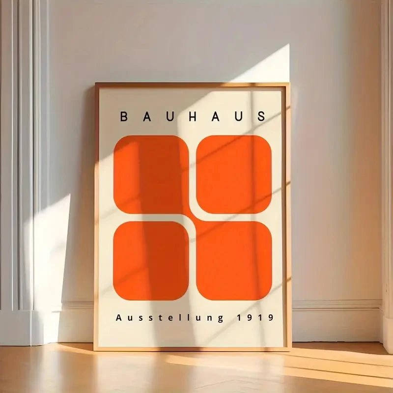 Poster Orange Bauhaus - Popbox Home Design