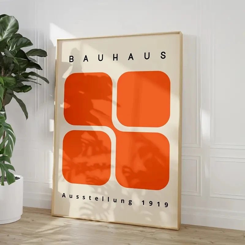 Poster Orange Bauhaus - Popbox Home Design