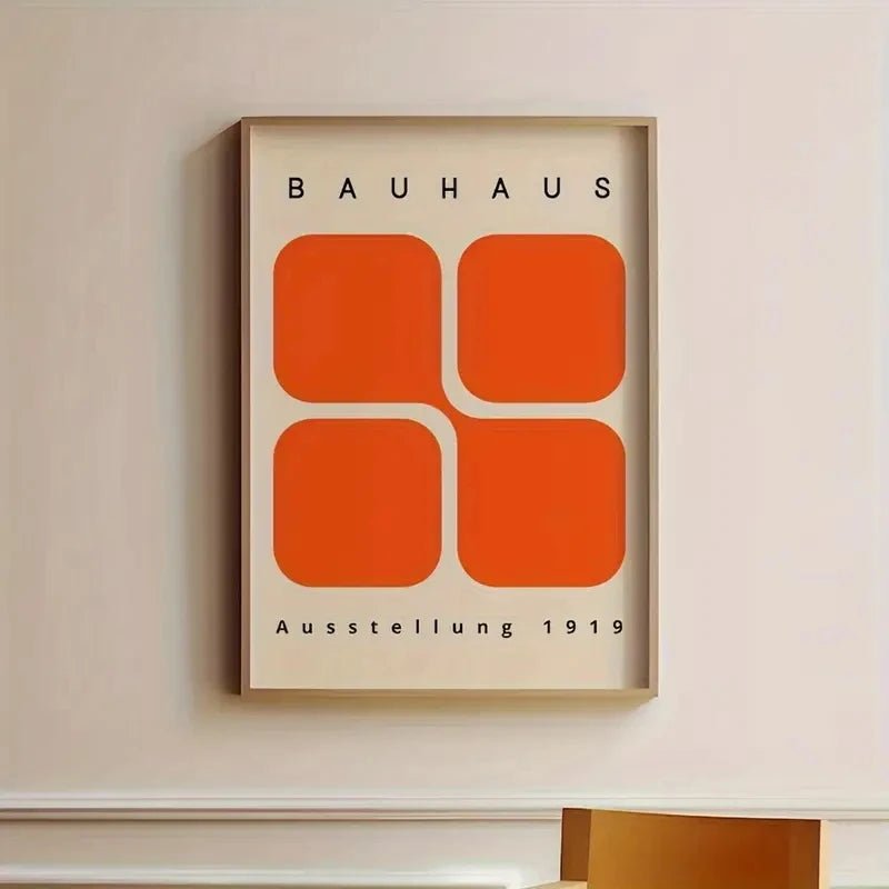 Poster Orange Bauhaus - Popbox Home Design