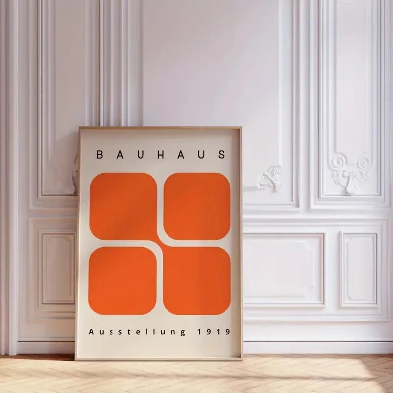 Poster Orange Bauhaus - Popbox Home Design