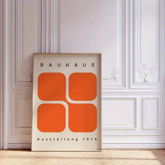 Poster Orange Bauhaus - Popbox Home Design